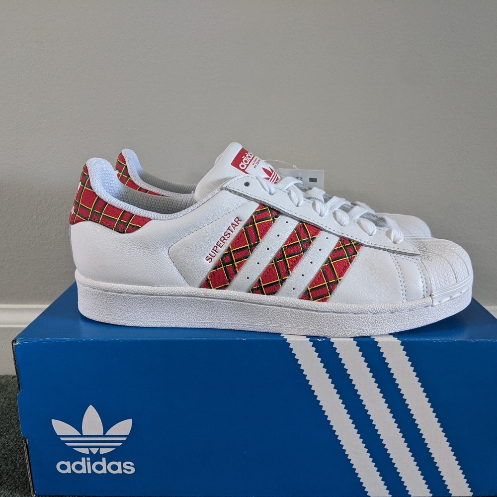(SOLD) Women's adidas Superstar "Plaid" Size 9 - Picture 1 of 4